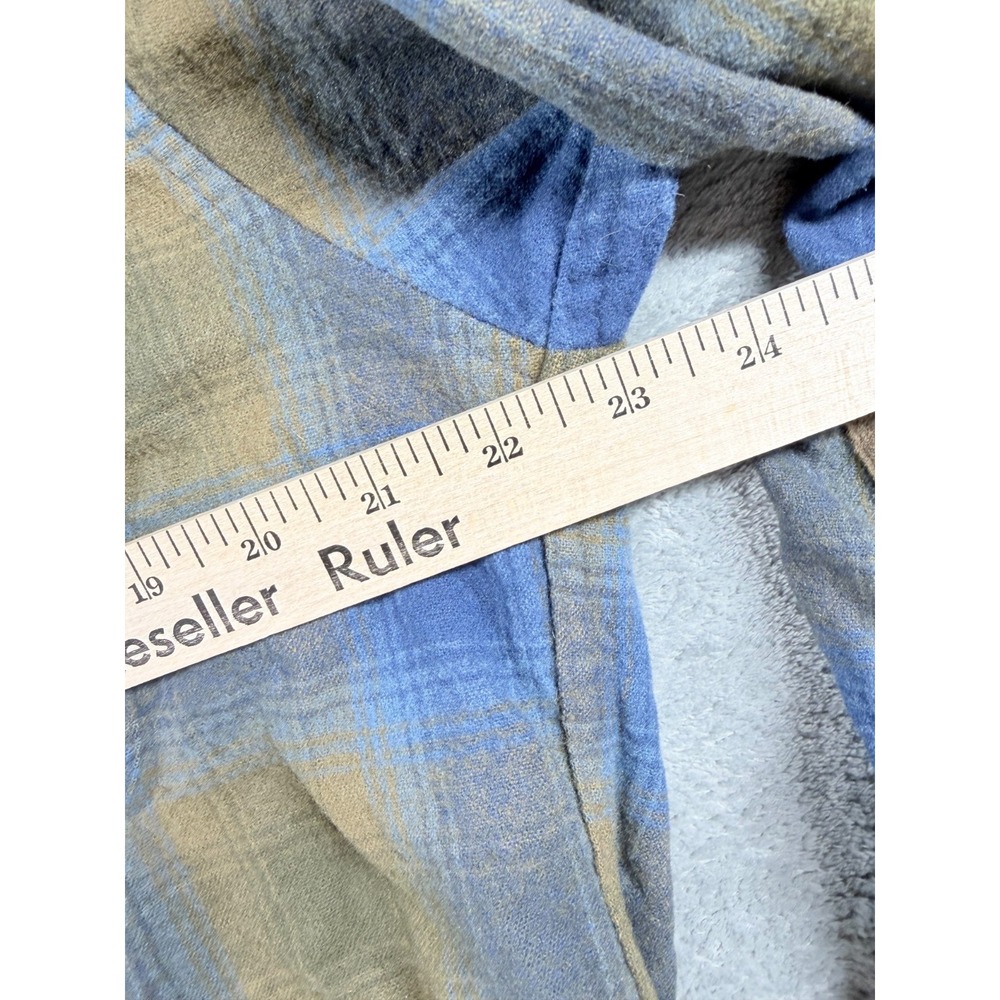 Vtg Pendleton Trail Shirt Wool Plaid Elbow Patch Flannel USA Fabric L - Picture 6 of 8